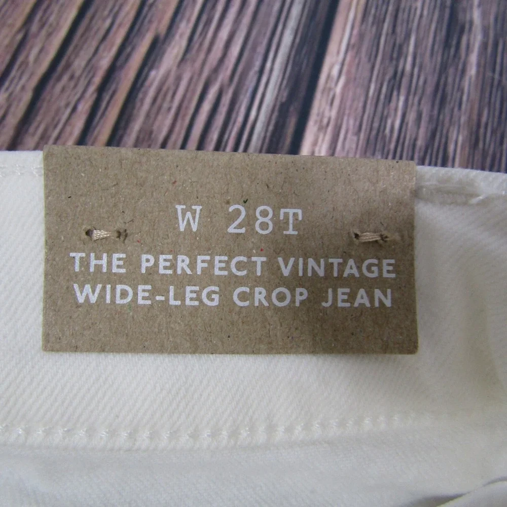 Madewell Womens Tall T28 Perfect Vintage Wide Leg Crop Jeans High Waist Fitted - Picture 6 of 9